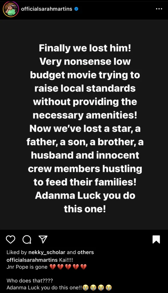 Jnr Pope: Actresses, Uju Okoli and Destiny Etiko berate Sarah Martins for blaming Adanma Luke