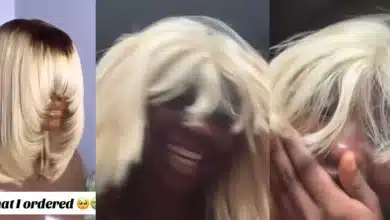 Nigerian lady shows off the exceptional wig she got for N135k