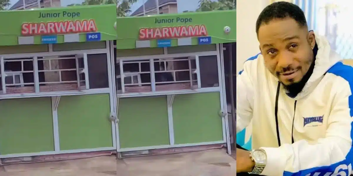 Outrage as Owerri citizen opens Junior Pope shawarma stand