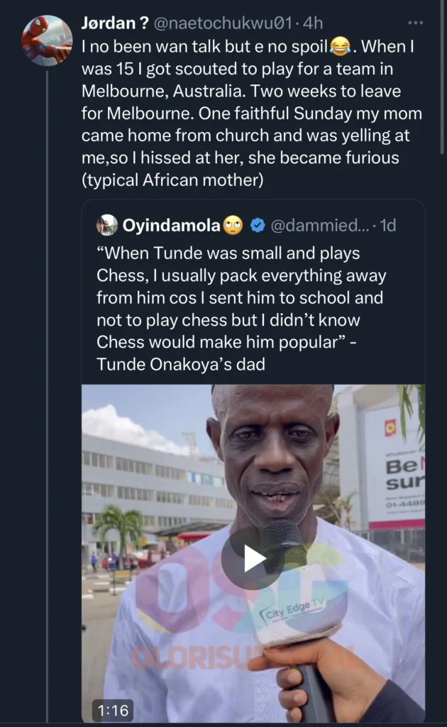 Man narrates how his mother ended his plans to travel out of Nigeria