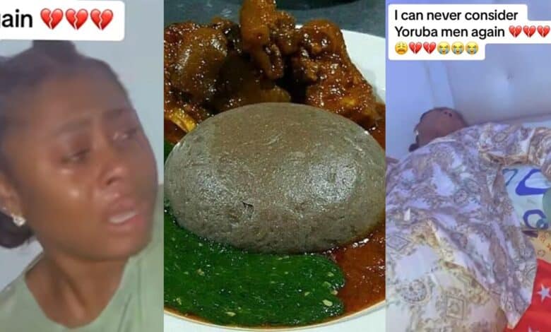 "I can never consider Yoruba men again" - Nigerian man breaks up with girlfriend because she couldn't make Amala
