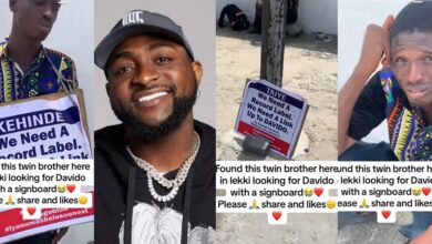 "We need a record label, we need Davido" - Nigerian Twin brothers turn heads in lekki with plea to meet Davido