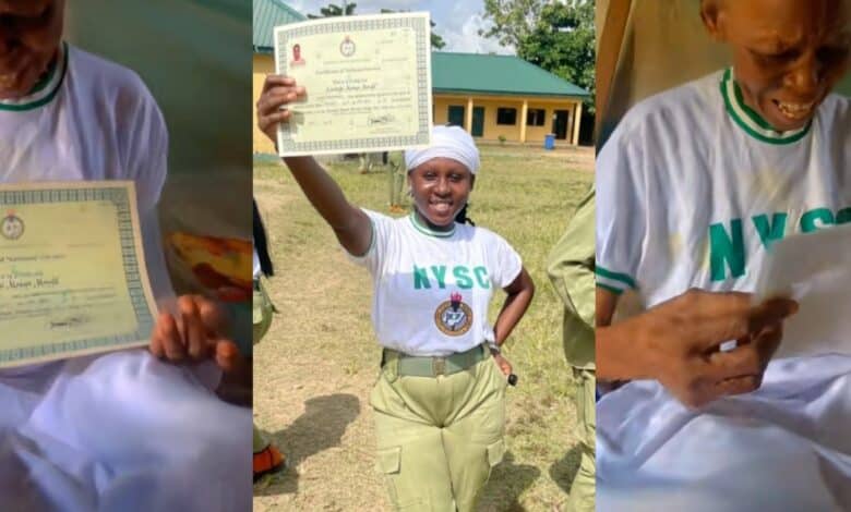 "Mama, they rejected me, but you didn't leave" - Grandma cries for joy as granddaughter completes NYSC