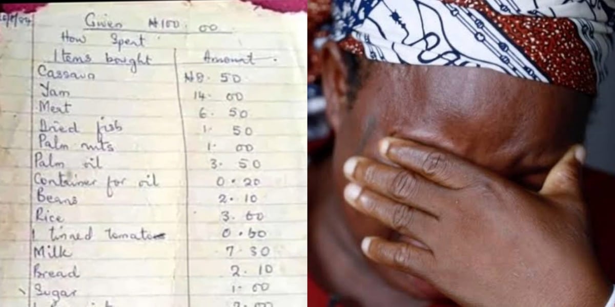Nigerian housewife's 1980s grocery list goes viral