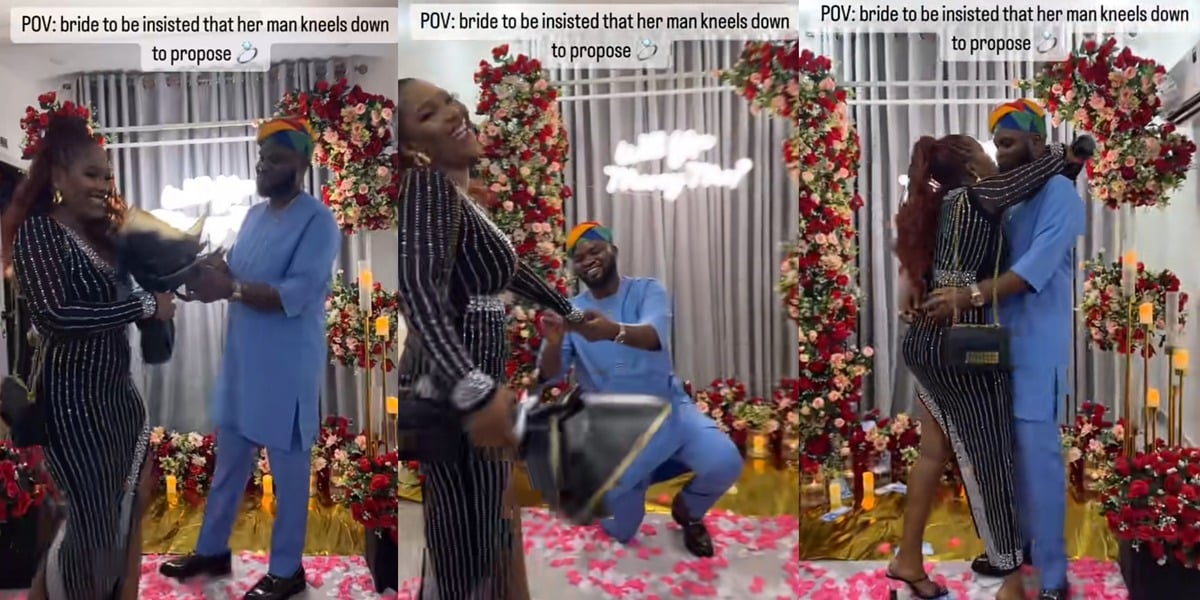 Bride-to-be calls the shots, insists partner must kneel to propose to her before accepting wedding ring