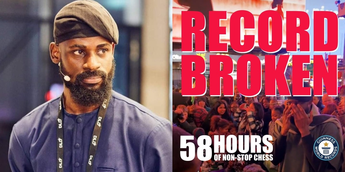 Nigerian Chess master, Tunde Onakoya smashes Guinness World Record for longest chess marathon