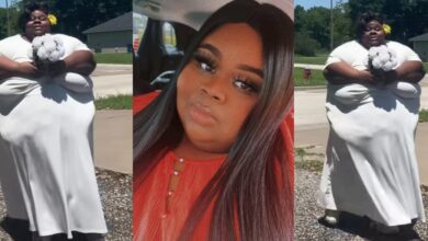 Oversized lady declares herself 'beautiful' as she practices walking down the aisle on her wedding day