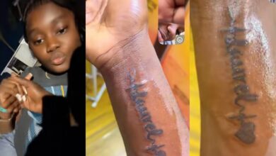 Nigerian man gets permanent tattoo of girlfriend's name less than 3 months into relationship