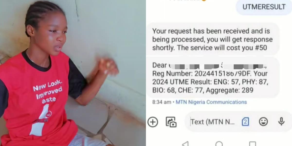 Nigerian lady collapses in tears as her JAMB score of 289 fails to meet her expectations