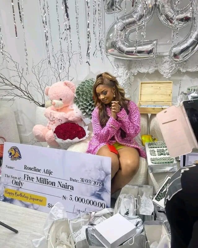 Liquorose receives N5M, N100K fuel voucher, others from fans on her birthday