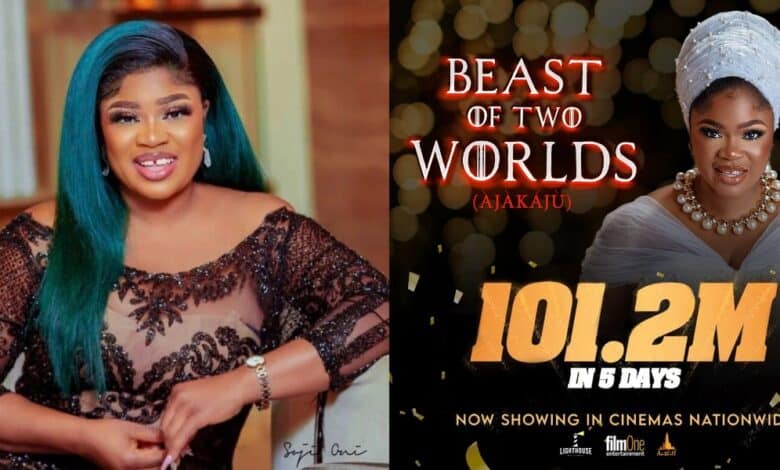 Eniola Ajao's 'Beast of Two Worlds' movie hits over N100M in 5 days