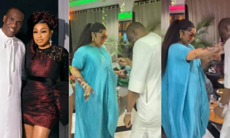"Love sweet na you dey rush" – Fans gush over Rita Dominic and husband's dance video