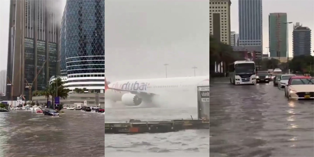 Heavy downpour of rain floods Dubai airport, residential areas