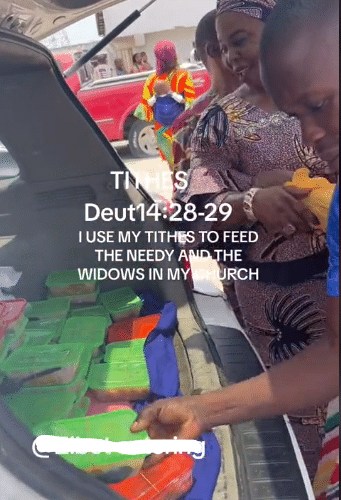 woman tithe feed needy less privileged widow church