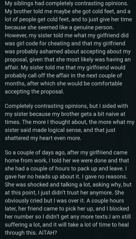 "My girlfriend of 4 years rejected my marriage proposal, saying she's not ready mentally" - Man cries out