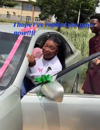 Student graduation car gift parents