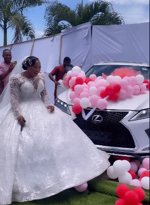 Christabel Egbenya wedding car gift husband