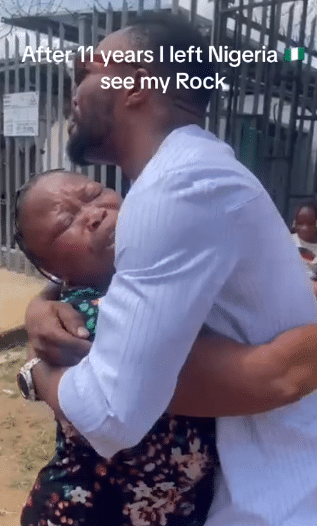 Mother over the moon as son returns home after 11 years abroad