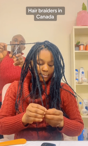 Canada-based man stuns many as he skillfully braids wife's hair himself due to high cost of saloon visit