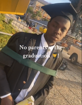 graudate student parents graduation sad 