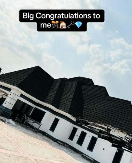 23-year-old man causes buzz as he flaunts his wealth online, shows off luxurious newly-built house