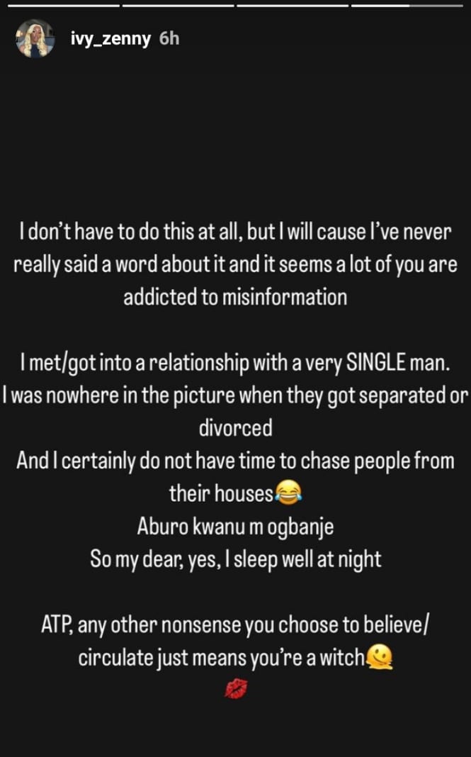 Rudeboy's girlfriend, Ivy Ifeoma addresses accusations of being a husband snatcher