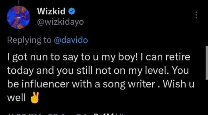 kid labels Davido 'an influencer with a songwriter' as they continue dragging each other