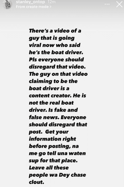 Junior Pope: Alleged boat driver in viral video identified as a content creator