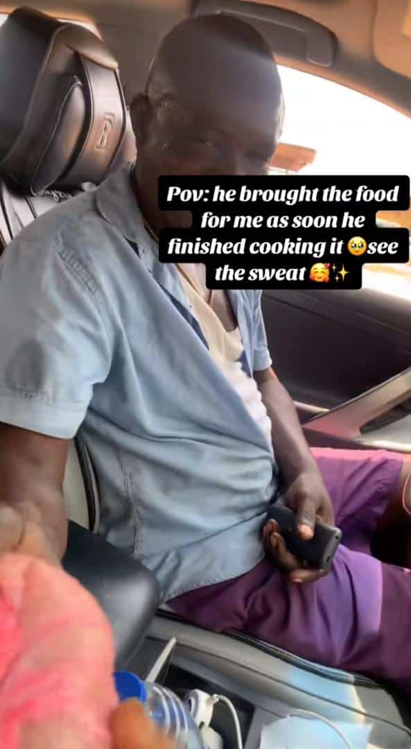 Lady blushes as father cooks lunch, delivers it to her workplace