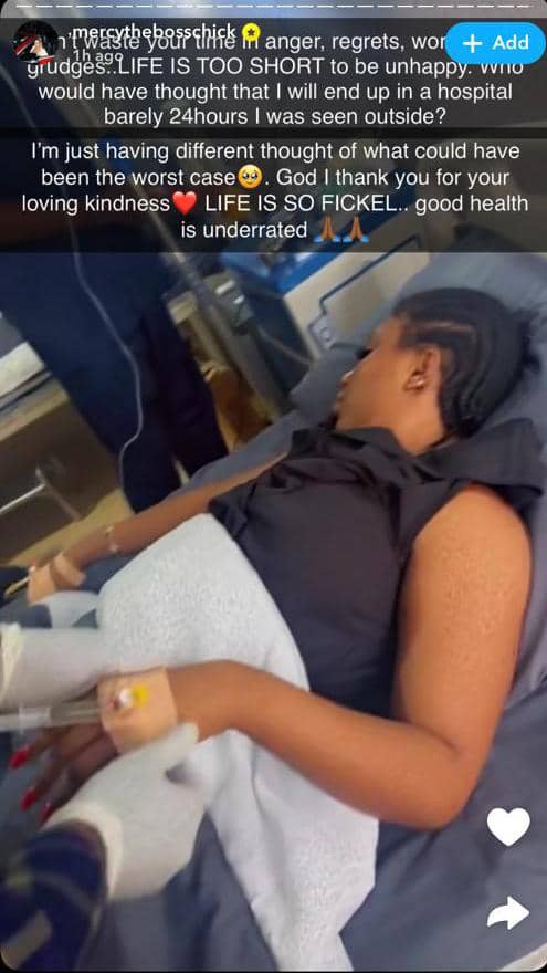Mercy Eke hospitalized hours after partying with friends on a yacht