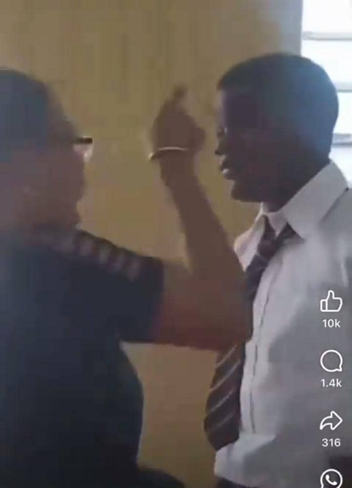 Video of a student and his teacher engaging in heated argument sparks outrage