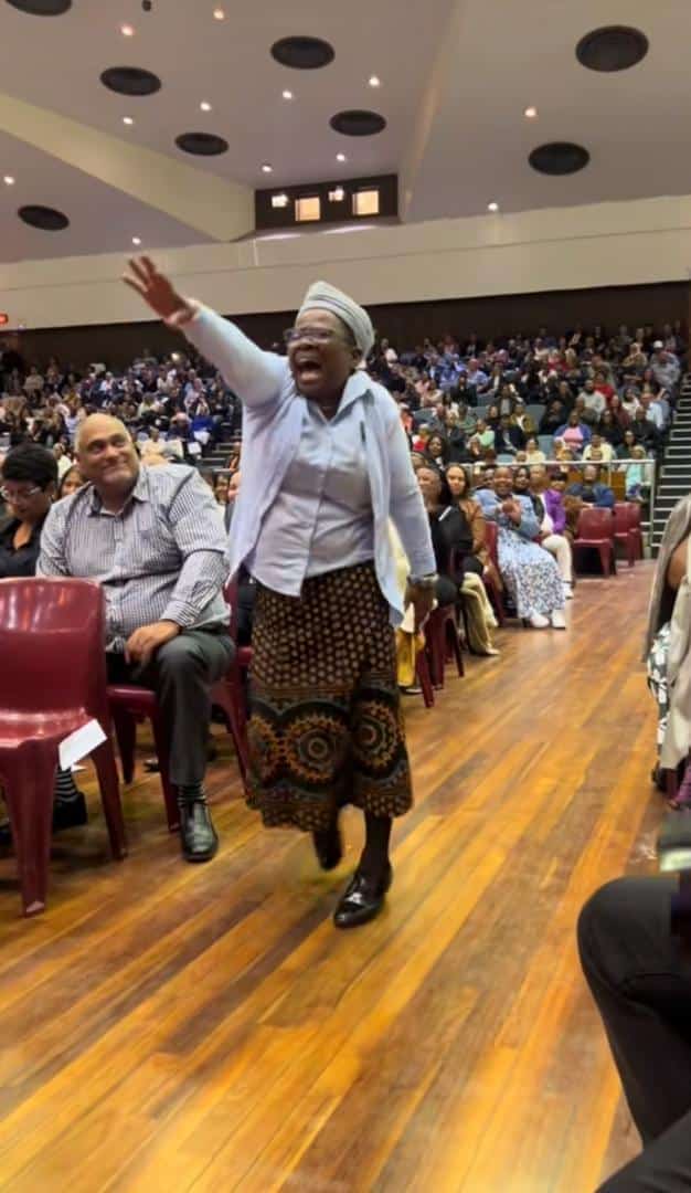 Mother emotional as her child graduates from university