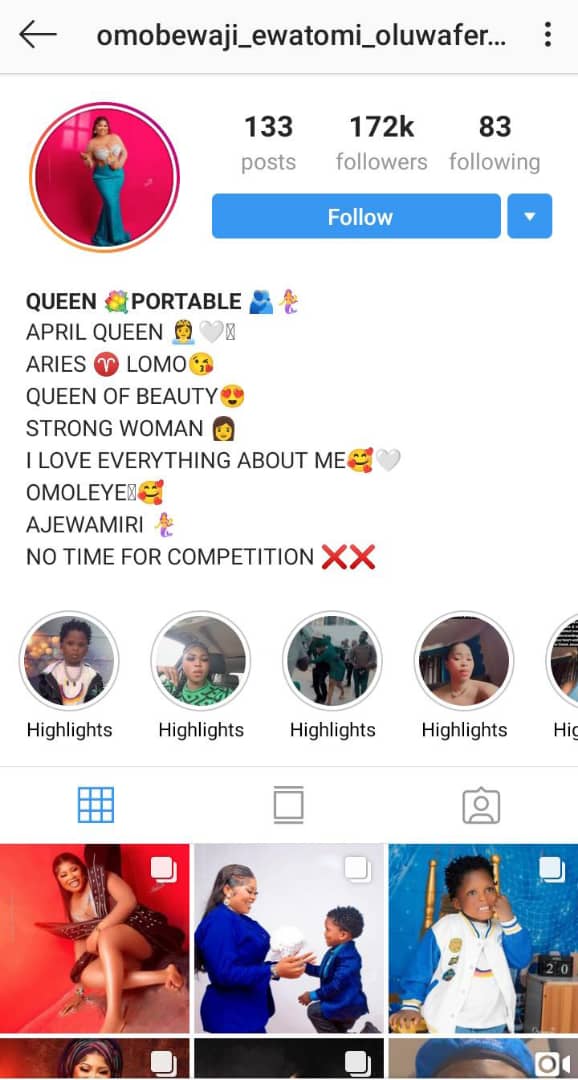 Portable's wife, Bewaji bows to pressure, takes down birthday post