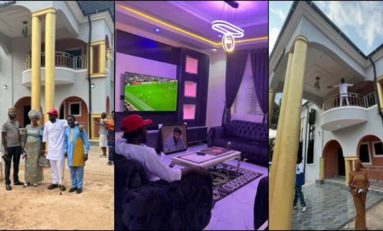 man parents poverty home