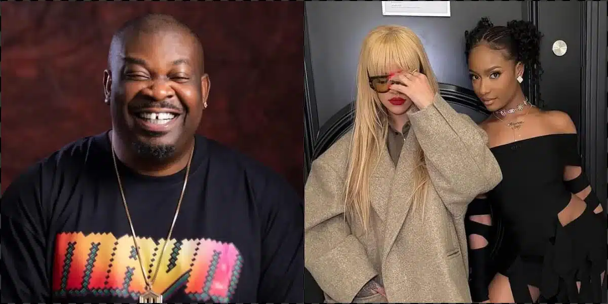 Don Jazzy reacts as Ayra Starr links up with Rihanna