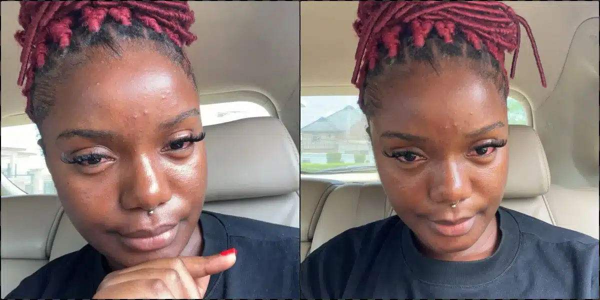 Beautiful lady shares new look after installing new lashes