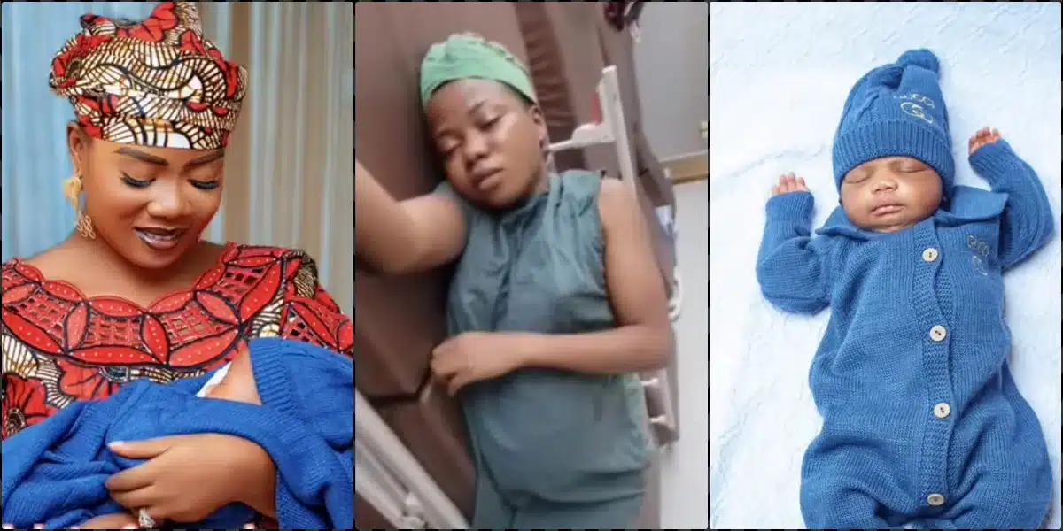 Lady with sickle cell welcomes baby, shares scary pregnancy journey