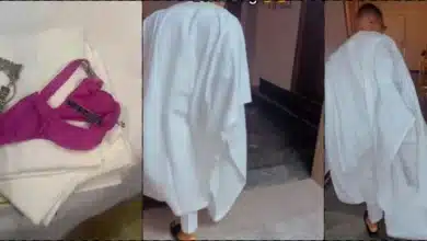 Husband struggles to walk after wearing wife's pants to spite her