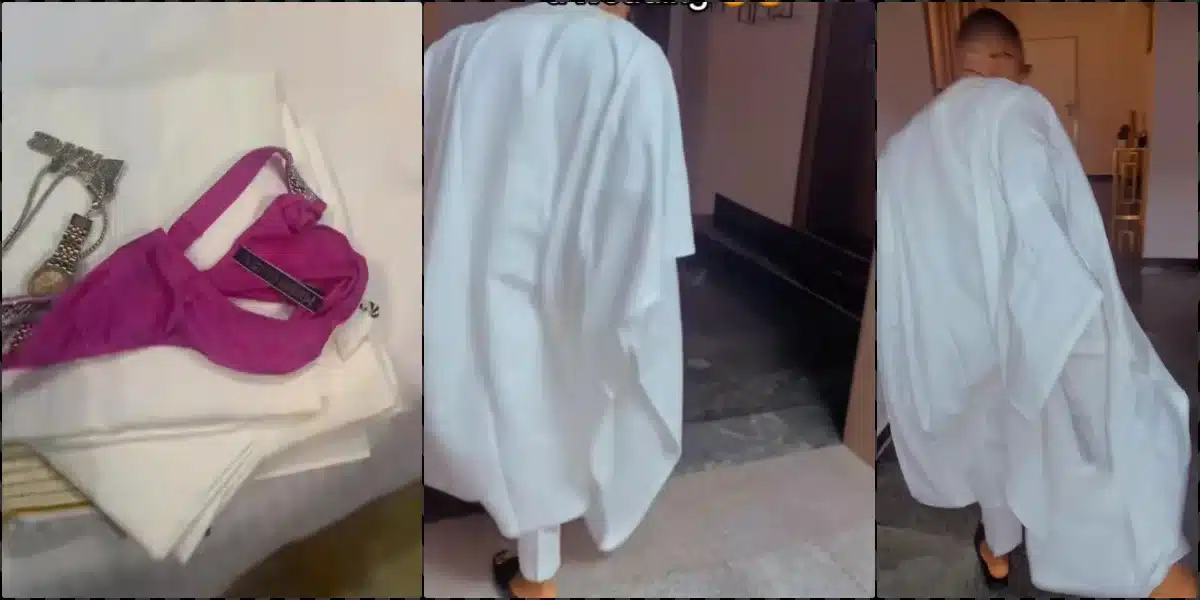 Husband struggles to walk after wearing wife's pants to spite her