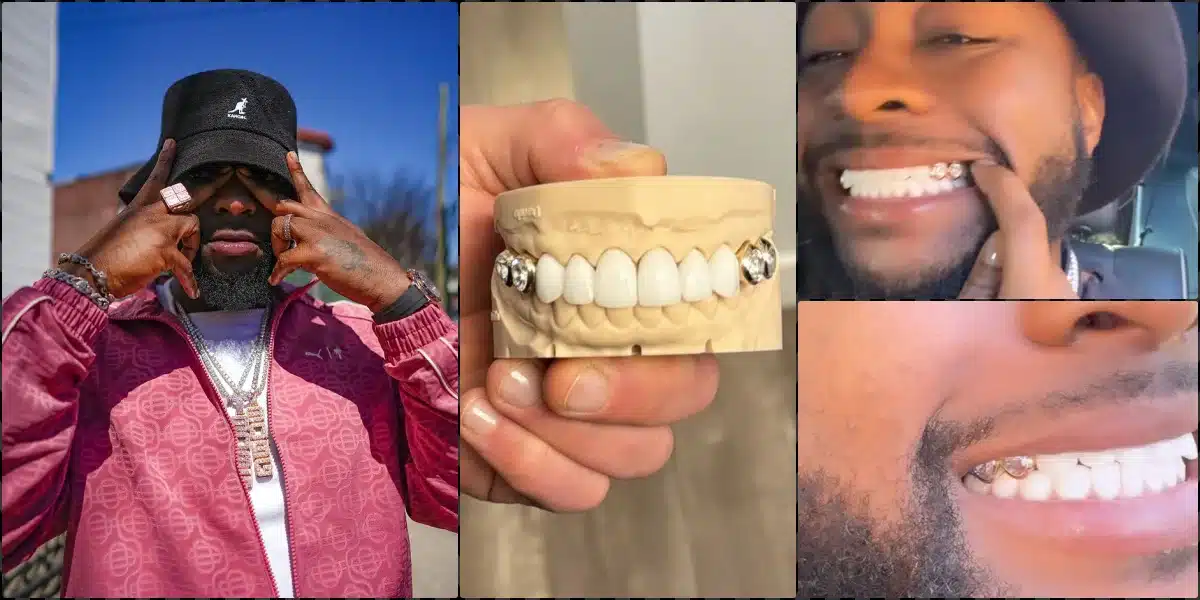 Davido flaunts new $200K diamond encrusted teeth