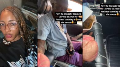 Lady blushes as father cooks lunch, delivers it to her workplace