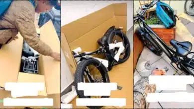 Canada-based man joyful as he buys first vehicle, flaunts electric bicycle