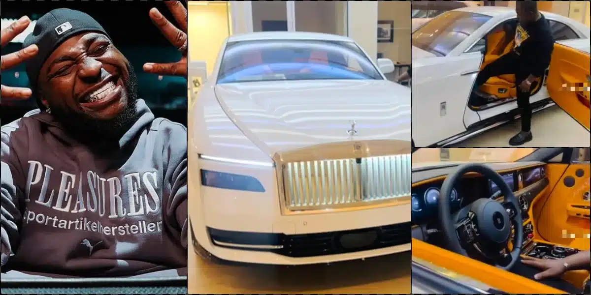 First video of Davido’s $500K 2024 Rolls Royce Spectre surfaces