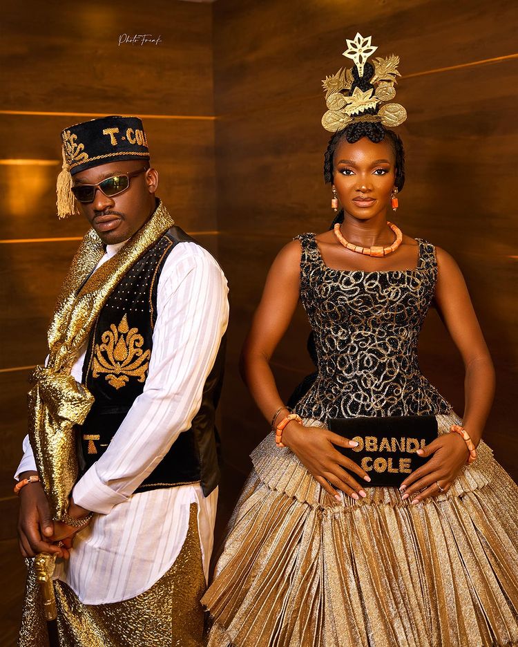 Unbothered Wofai Fada rolls out stunning photos from traditional wedding