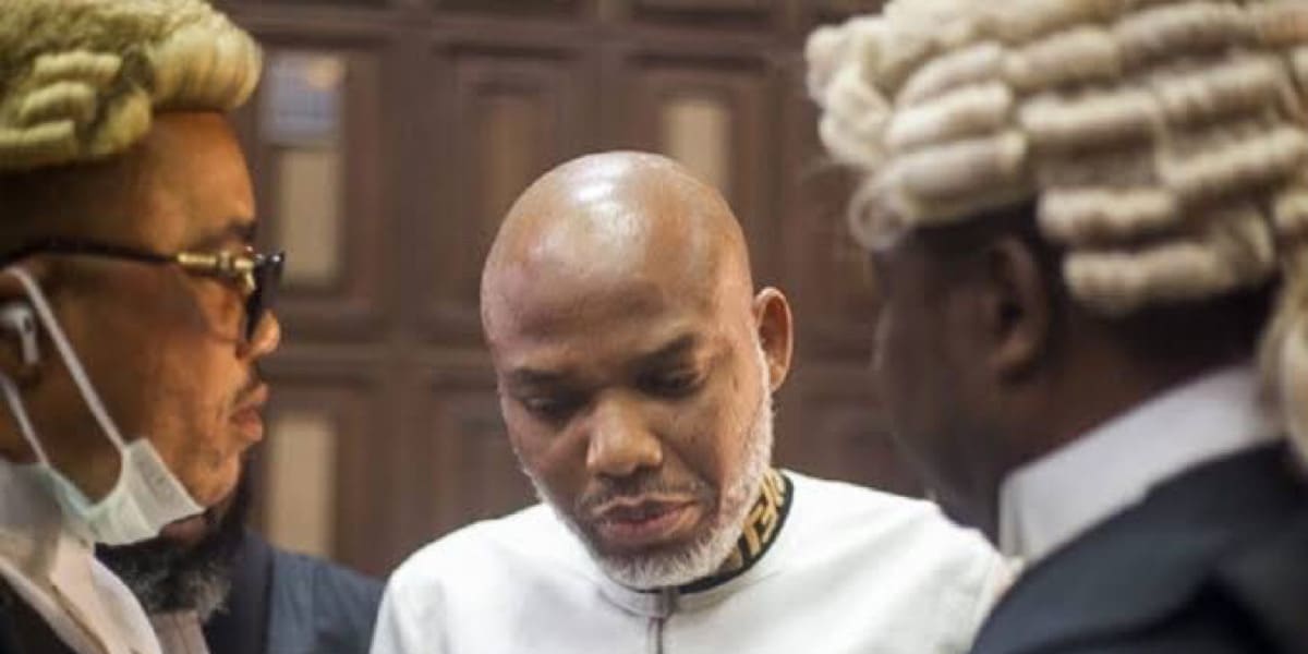 Court refuses to grant Nnamdi Kanu’s request  on bail, removal from DSS custody
