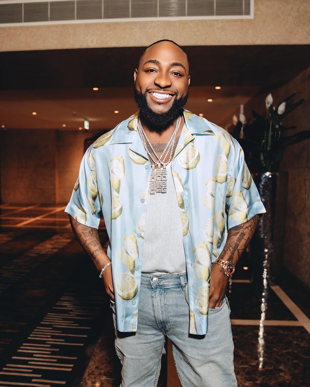 davido brags wealth 