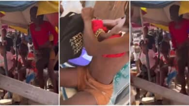 Drama as men publicly humiliate crossdresser, forces him to remove clothing while at salon