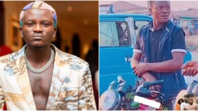 Alleged throwback photo of Portable Omolalomi hustling as an Okada rider causes buzz online