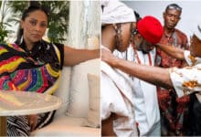 Peter Okoye’s wife, Lola Omotayo, breaks silence amid his brother-in-law Paul’s new marriage