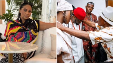 Peter Okoye’s wife, Lola Omotayo, breaks silence amid his brother-in-law Paul’s new marriage
